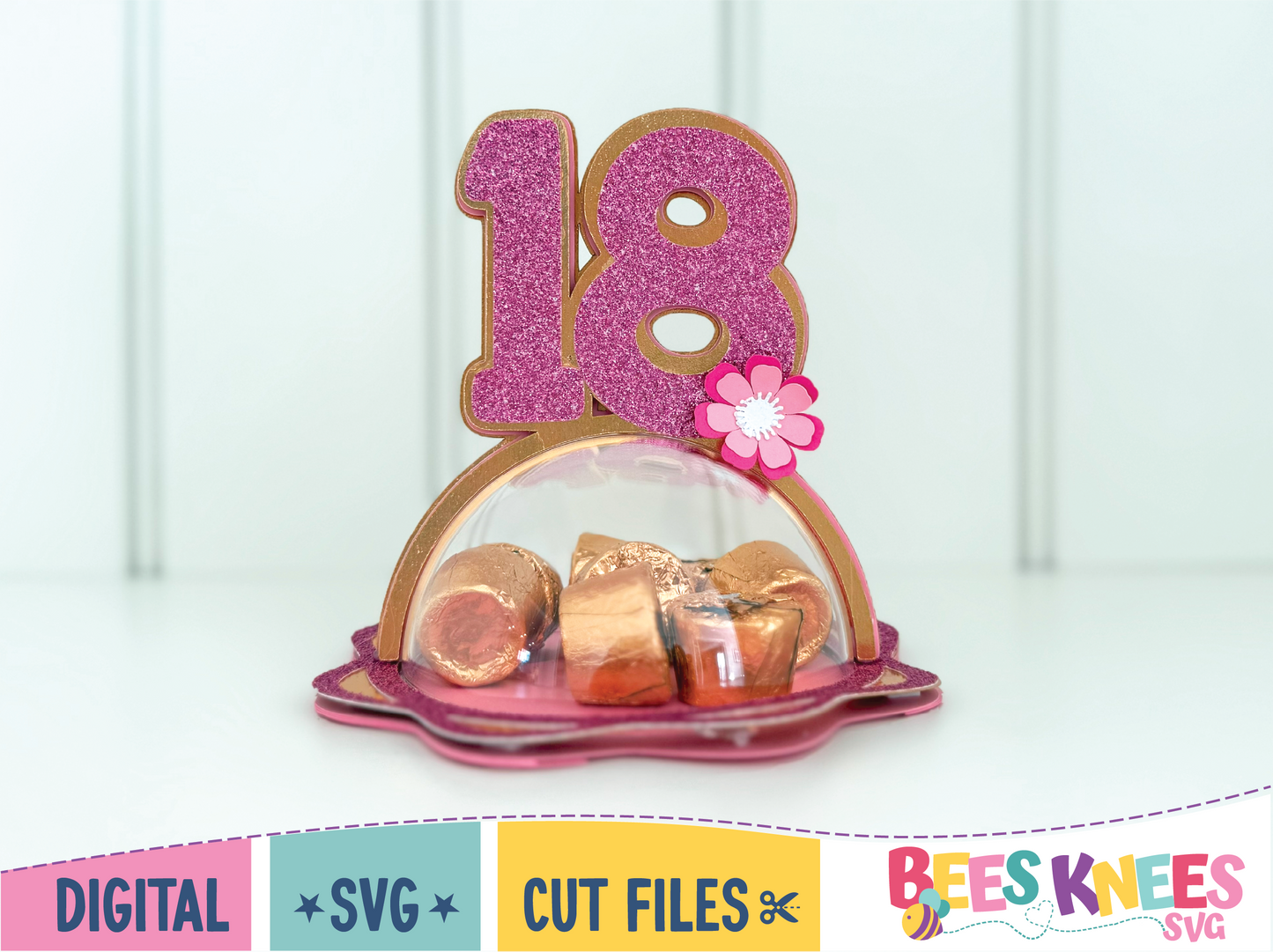 18th Birthday Dome Candy Holder and Balloon Weight
