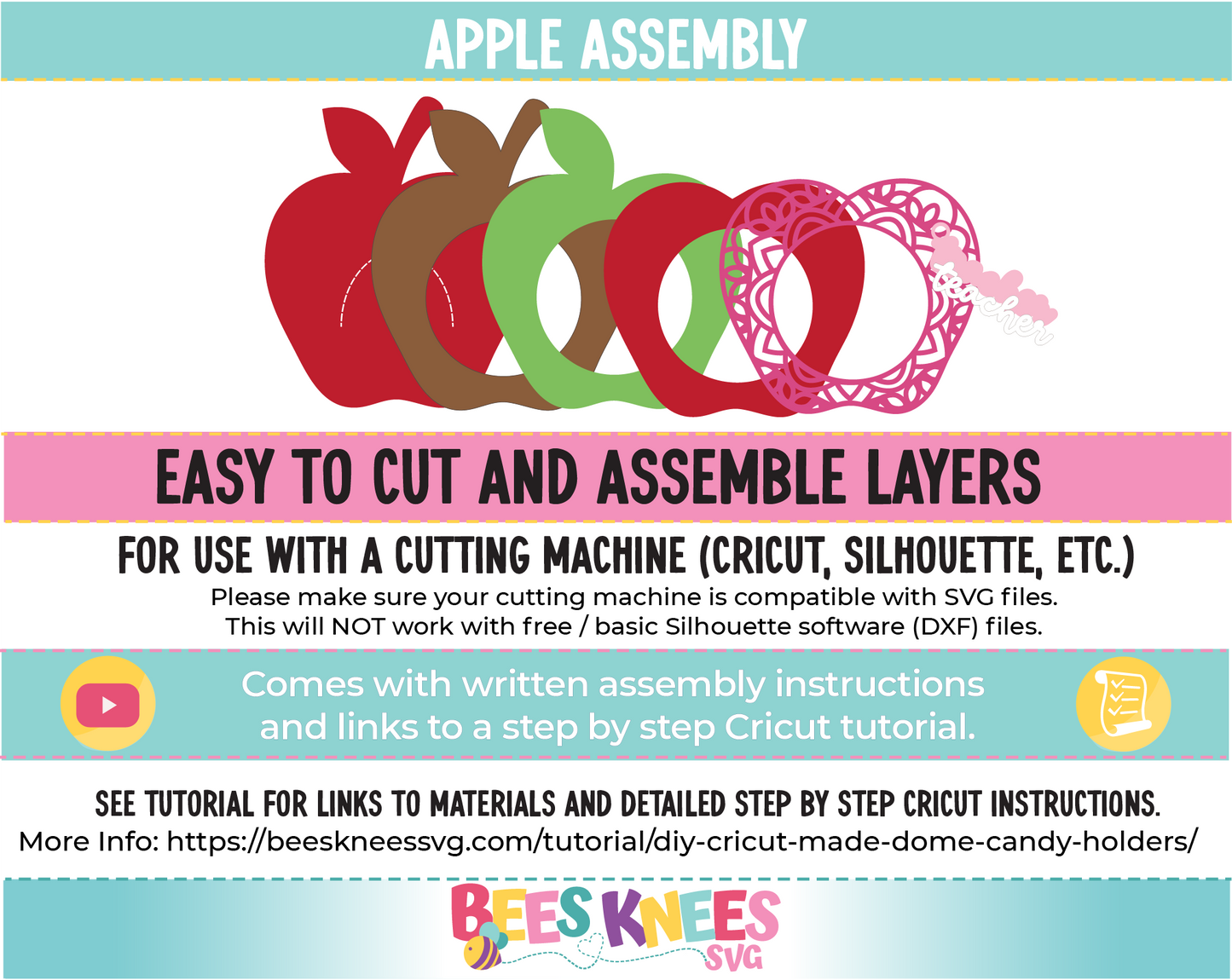 Apple Candy Holder SVG File