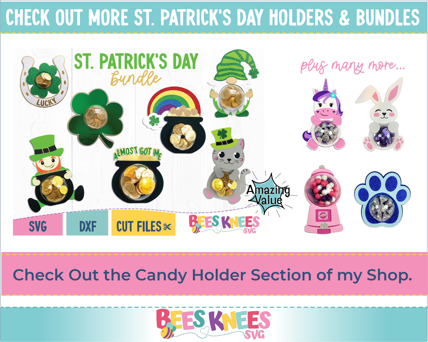 Leprechaun St. Patrick's Day Dome Candy Holder SVG File