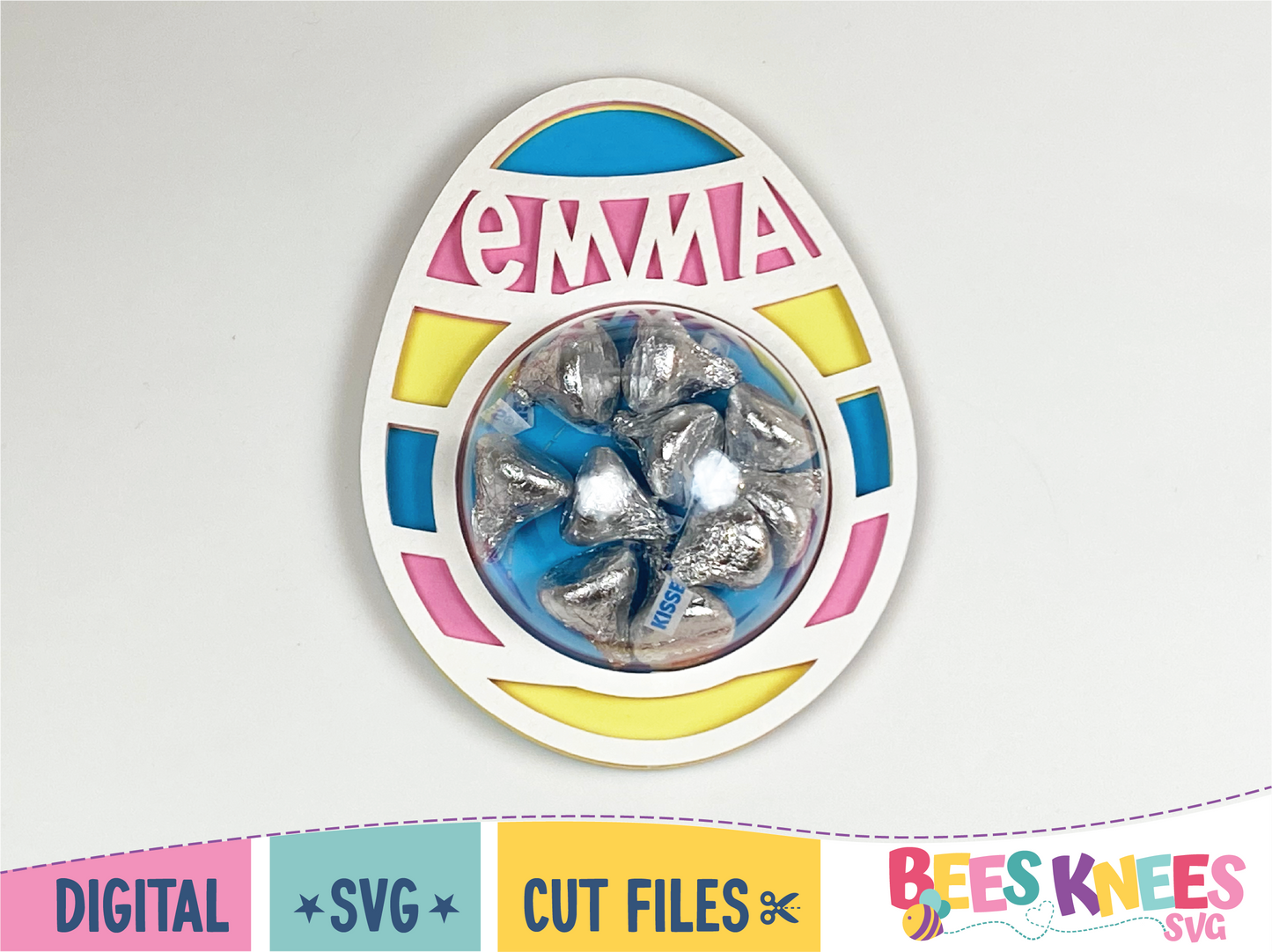 Easter Eggs Candy Holder SVG File