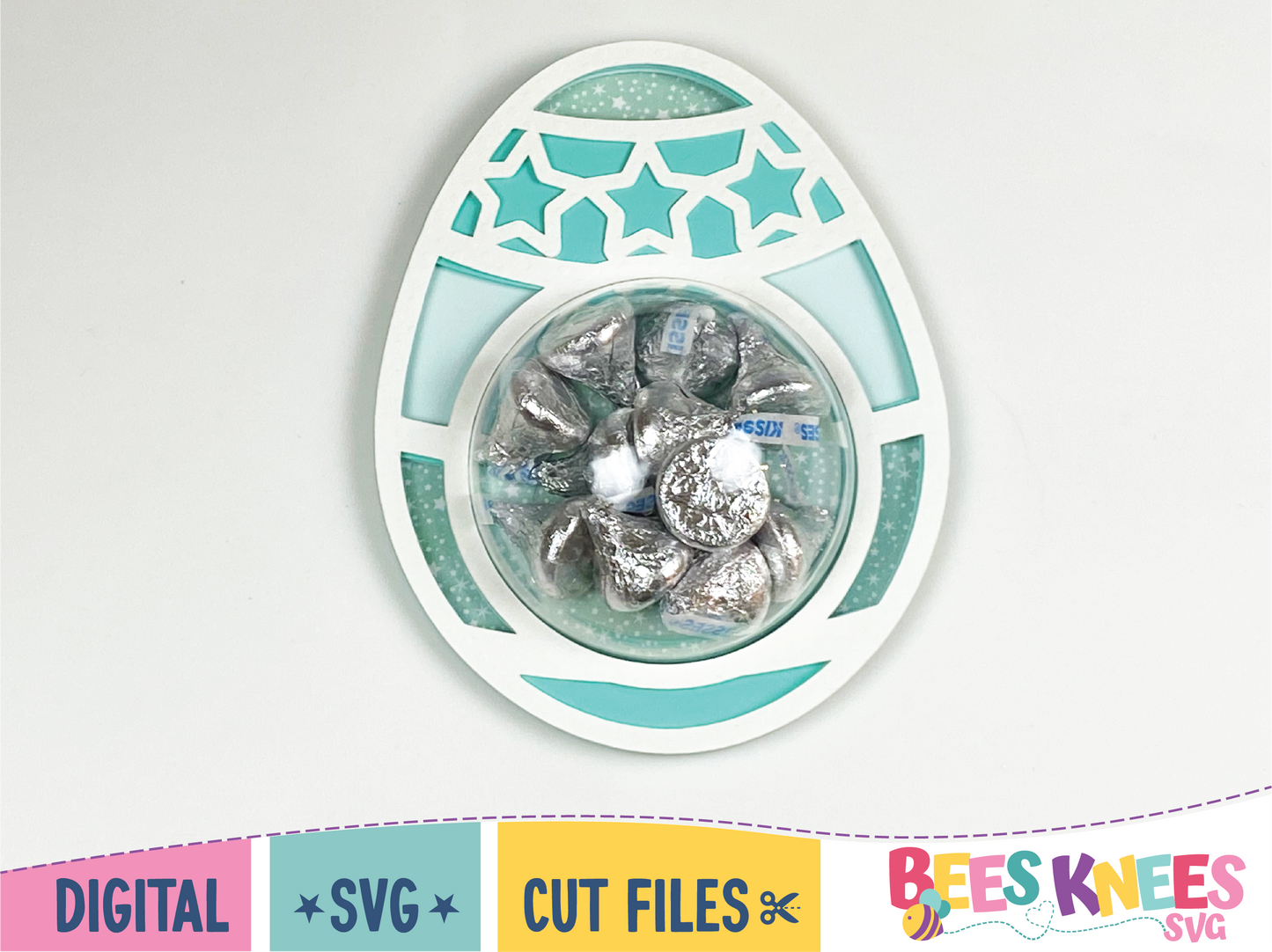 Easter Eggs Candy Holder SVG File