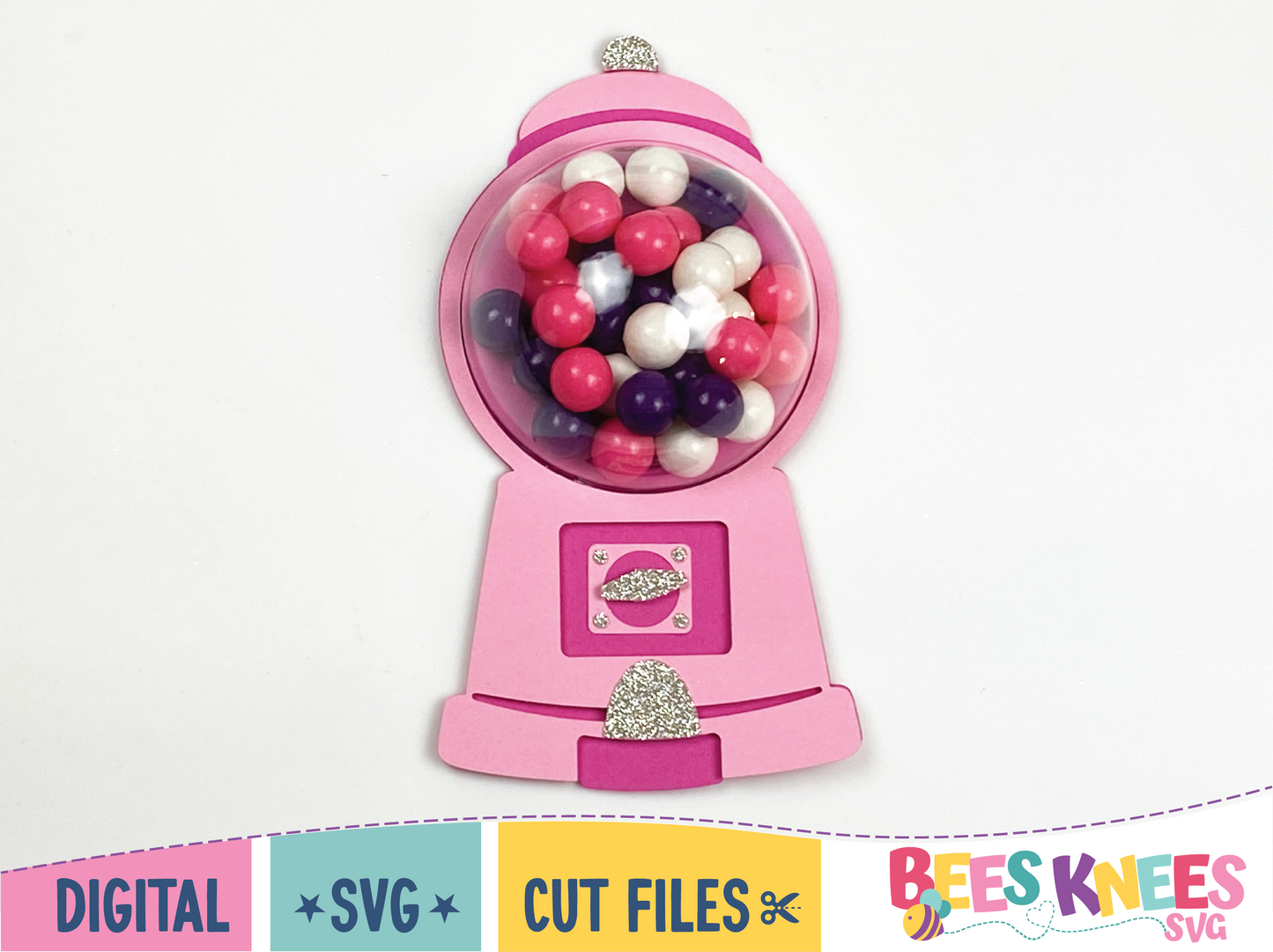 Gumball Machine Dome Candy Holder SVG File