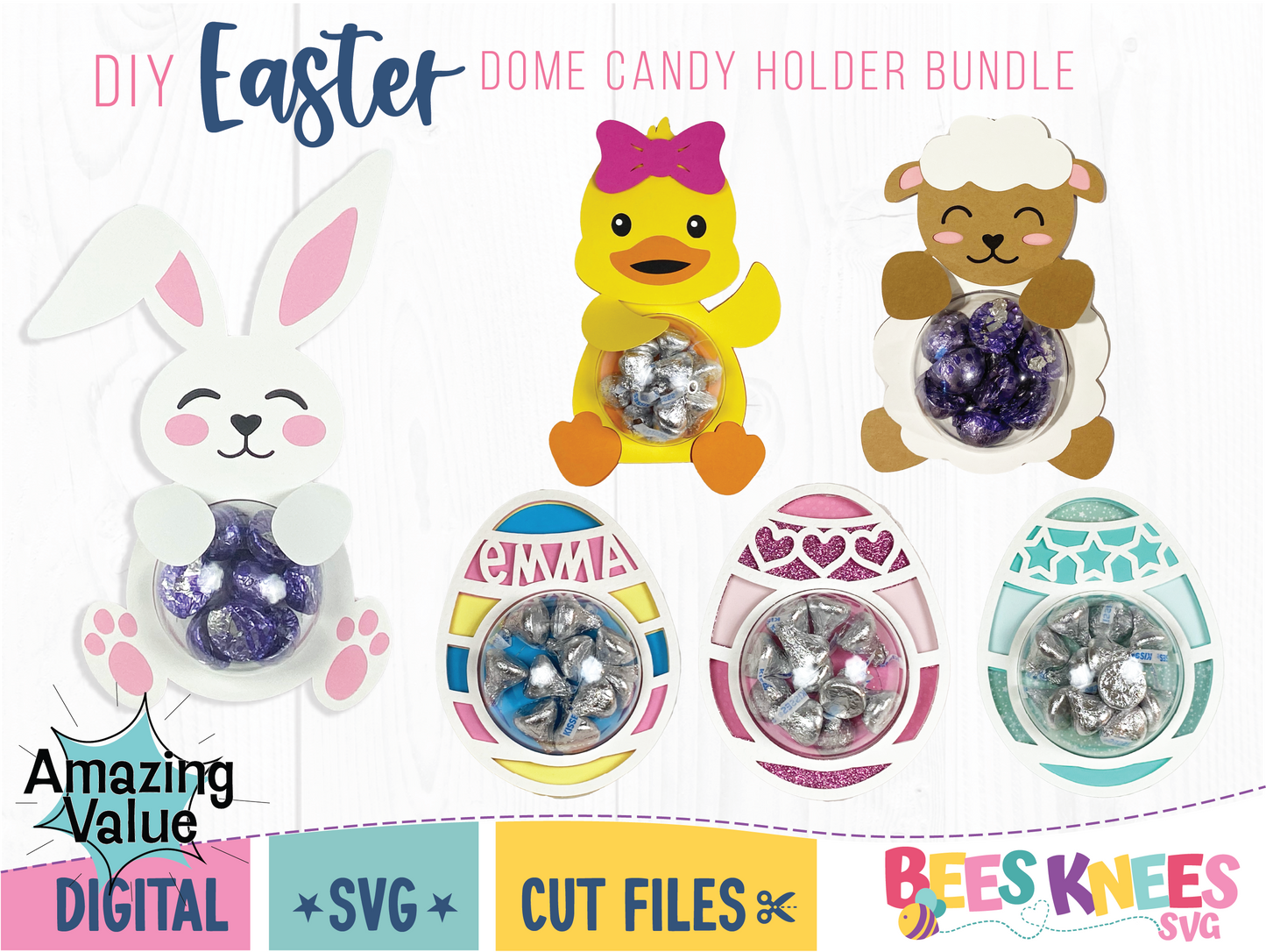 Easter Dome Candy Holder SVG Bundle