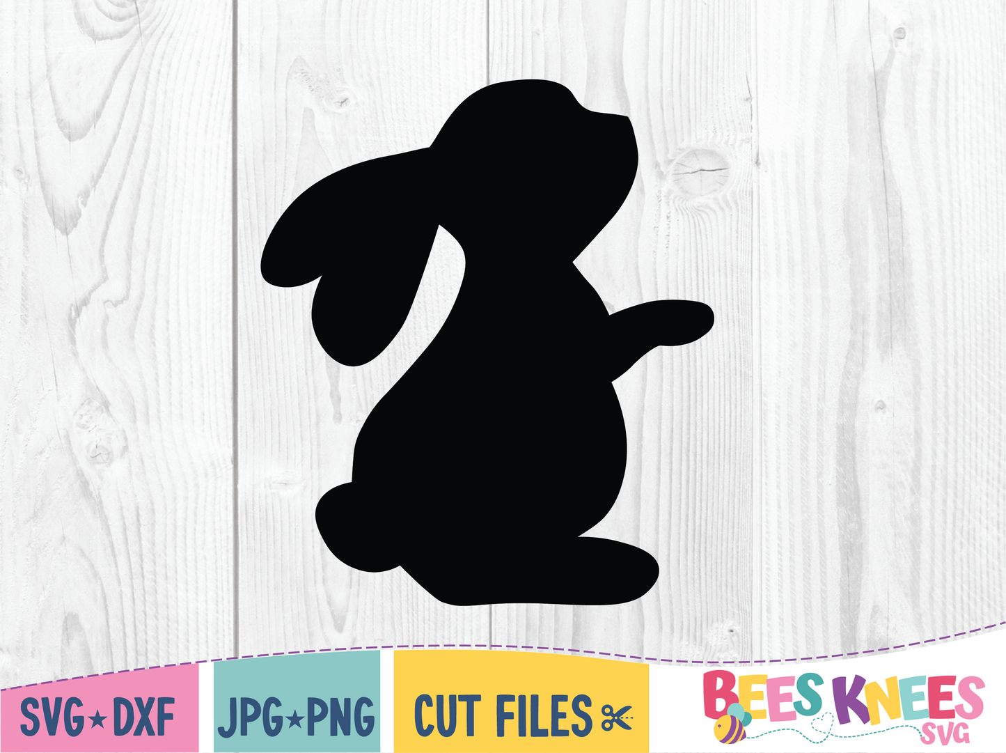 Cute Bunny Silhouette Standing on it's hind legs. Cut File, SVG, Digital Download