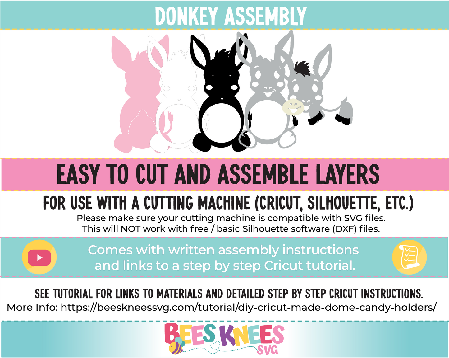 Donkey Dome Candy Holder SVG File