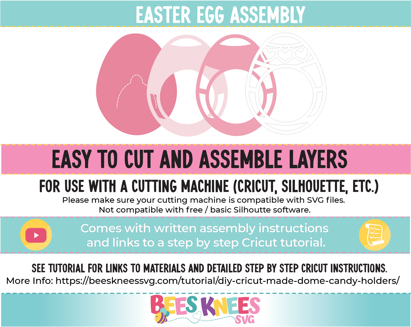 Easter Eggs Candy Holder SVG File