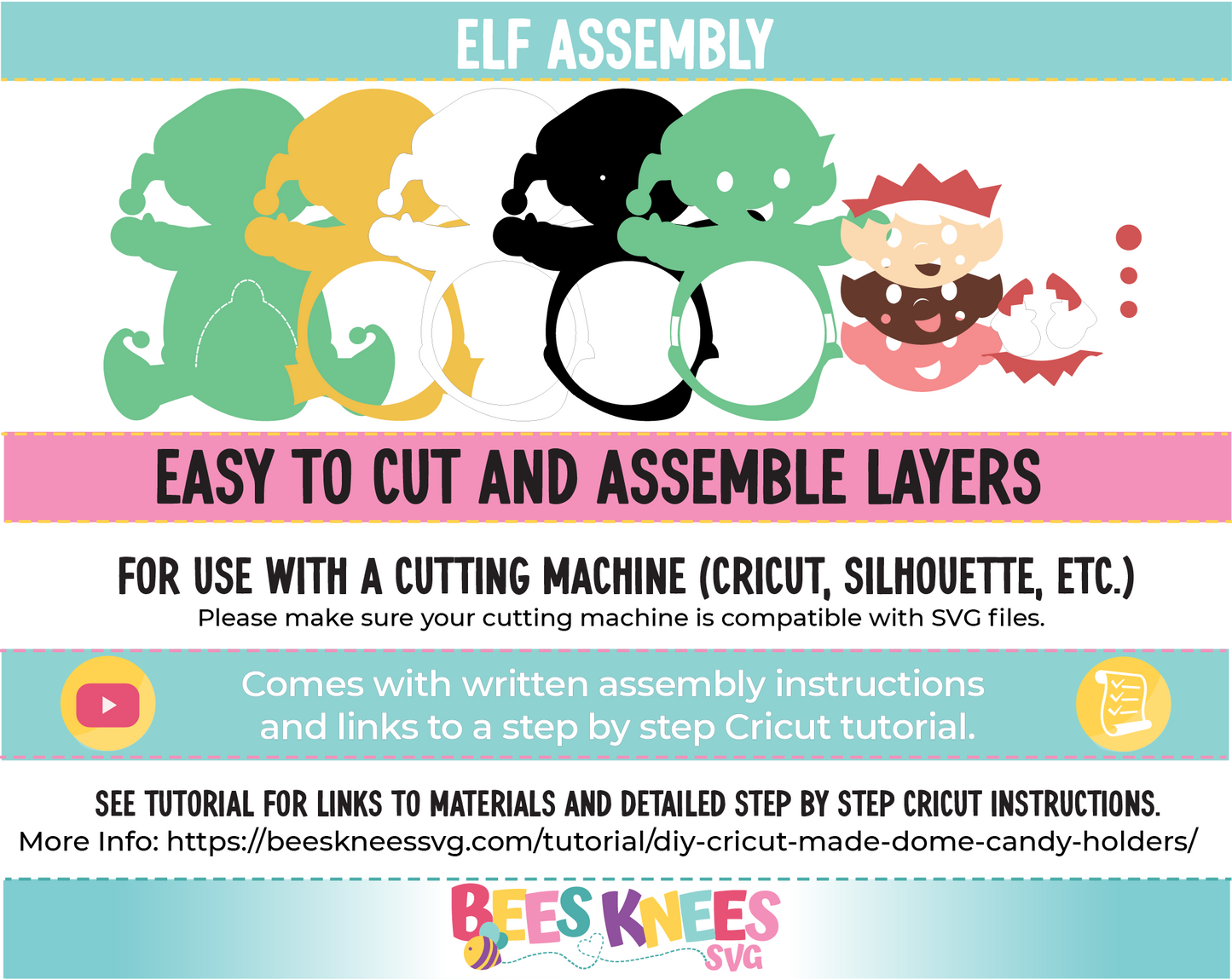 Elf Candy Holder SVG File