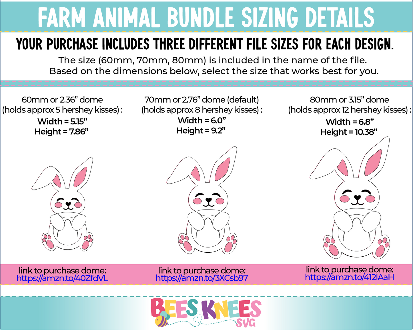 Farm Animal Dome Candy Holder SVG Bundle