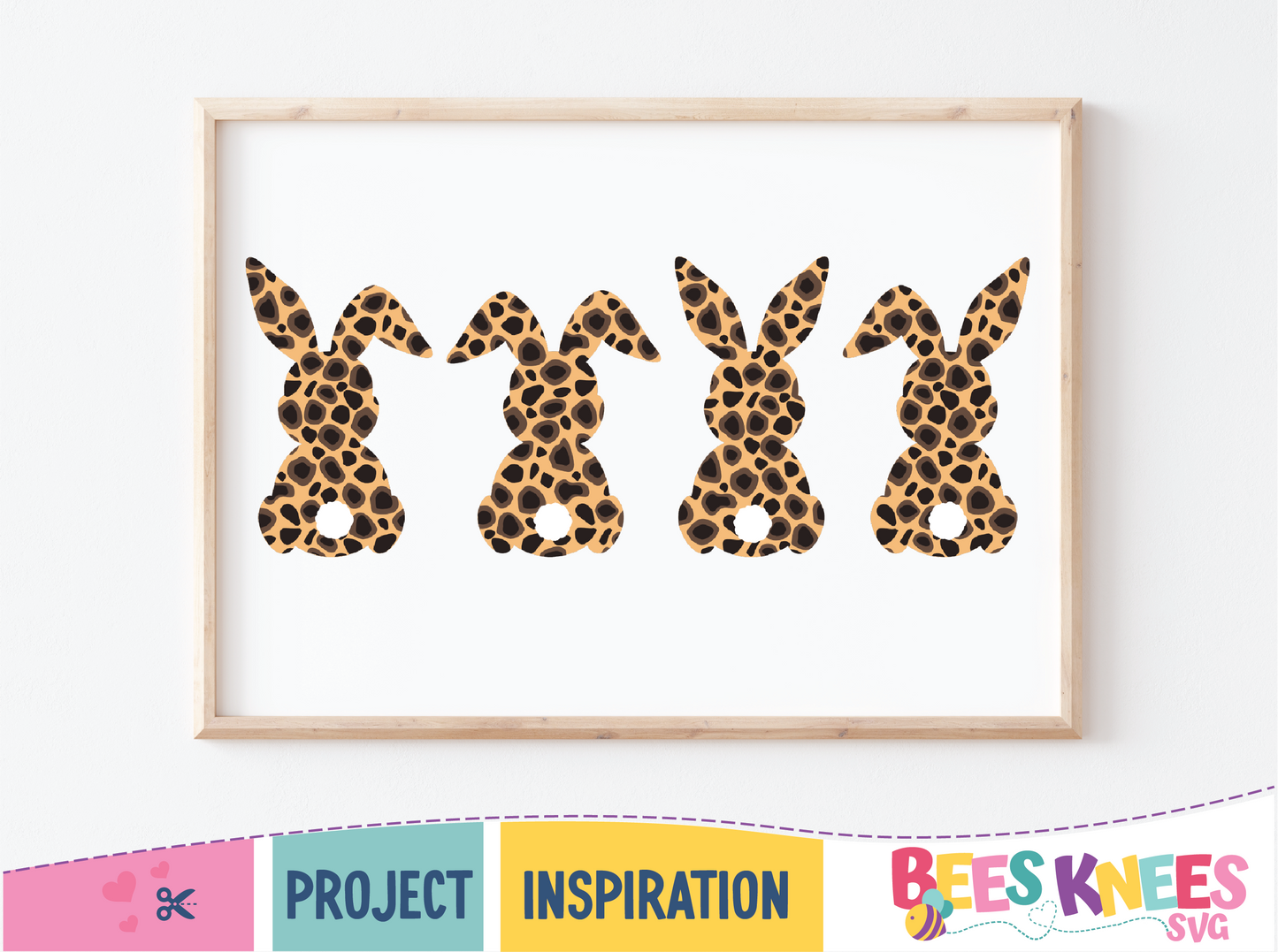 Cheetah Print Bunny Behinds SVG Cut File