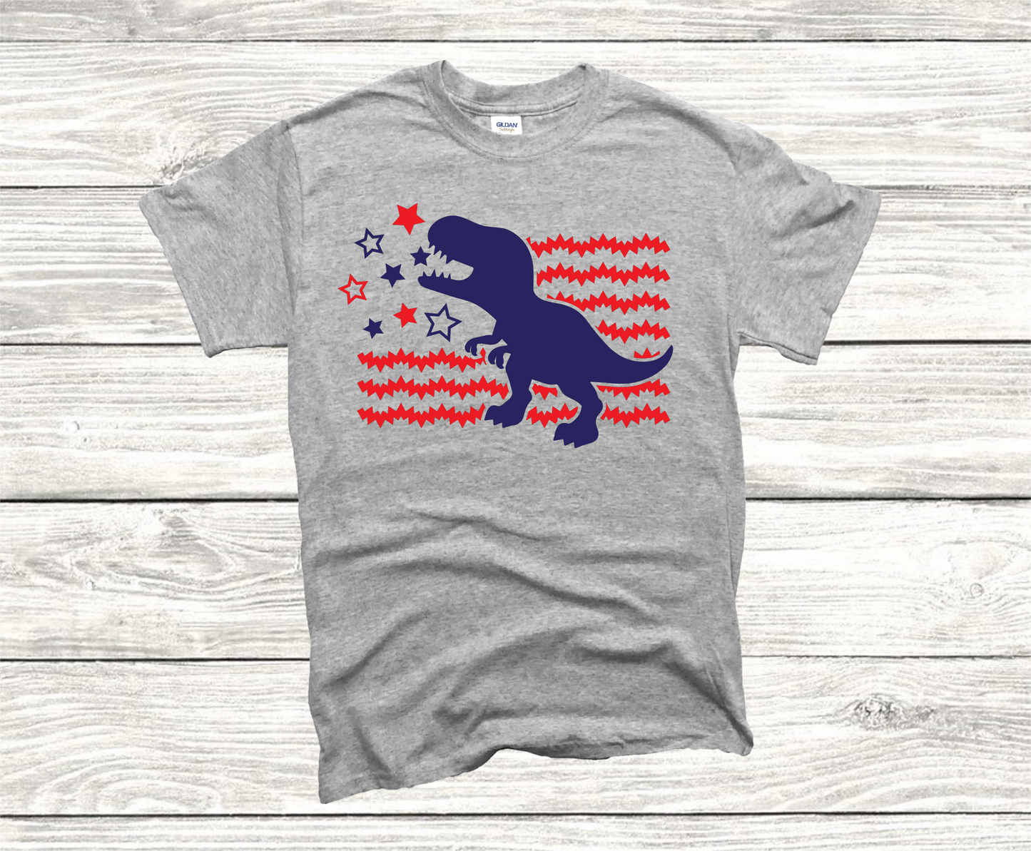 Dinosaur 4th of July SVG Cut File Digital Download