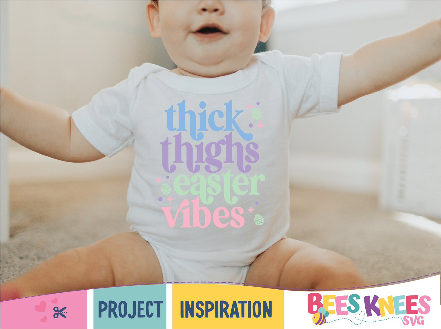 Thick Thighs Easter Vibes SVG Cut File