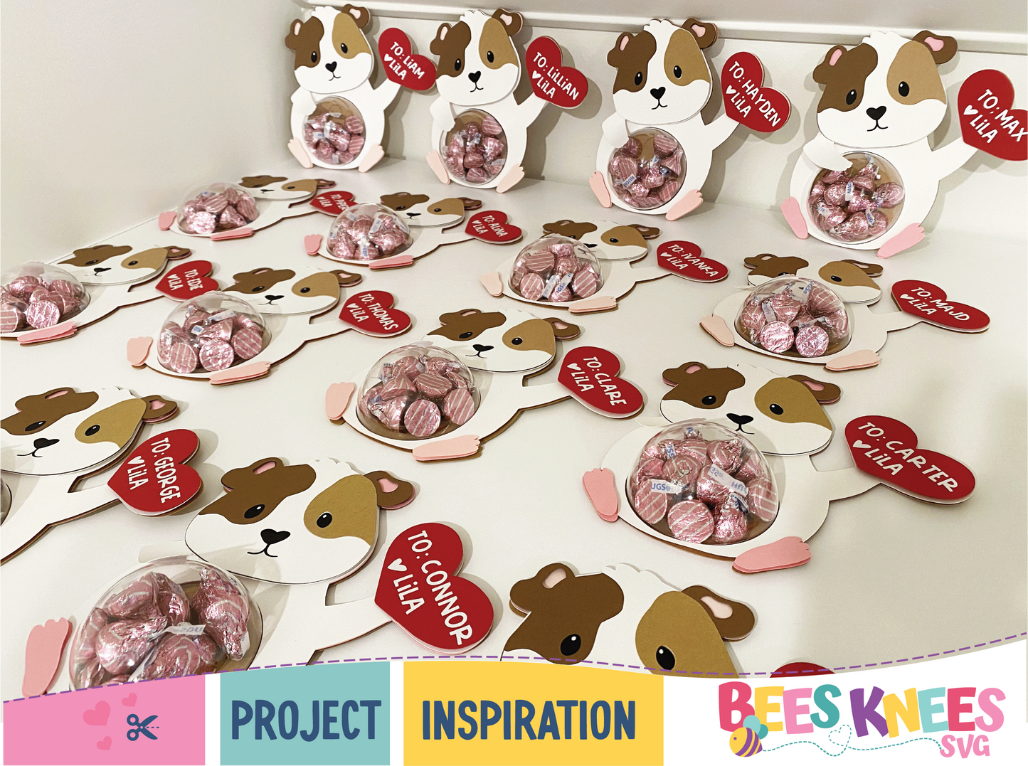 Guinea Pig Heart Dome Candy Holder SVG File