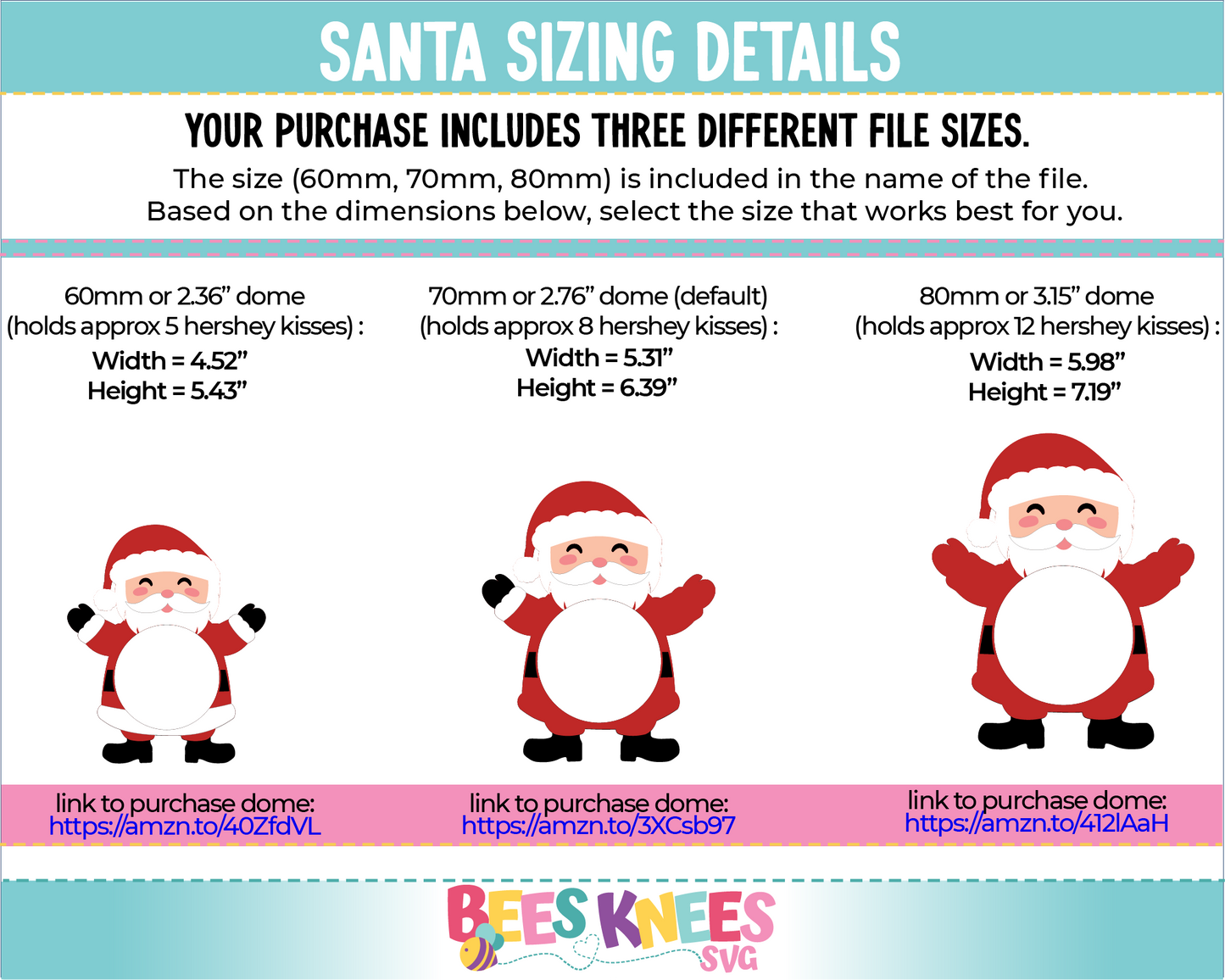 Santa Dome Candy Holder SVG File