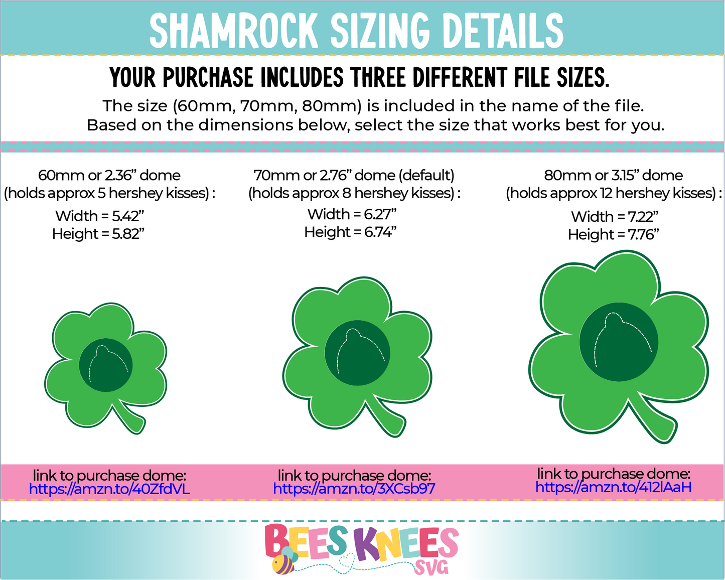 Shamrock St. Patrick's Day Dome Candy Holder SVG File