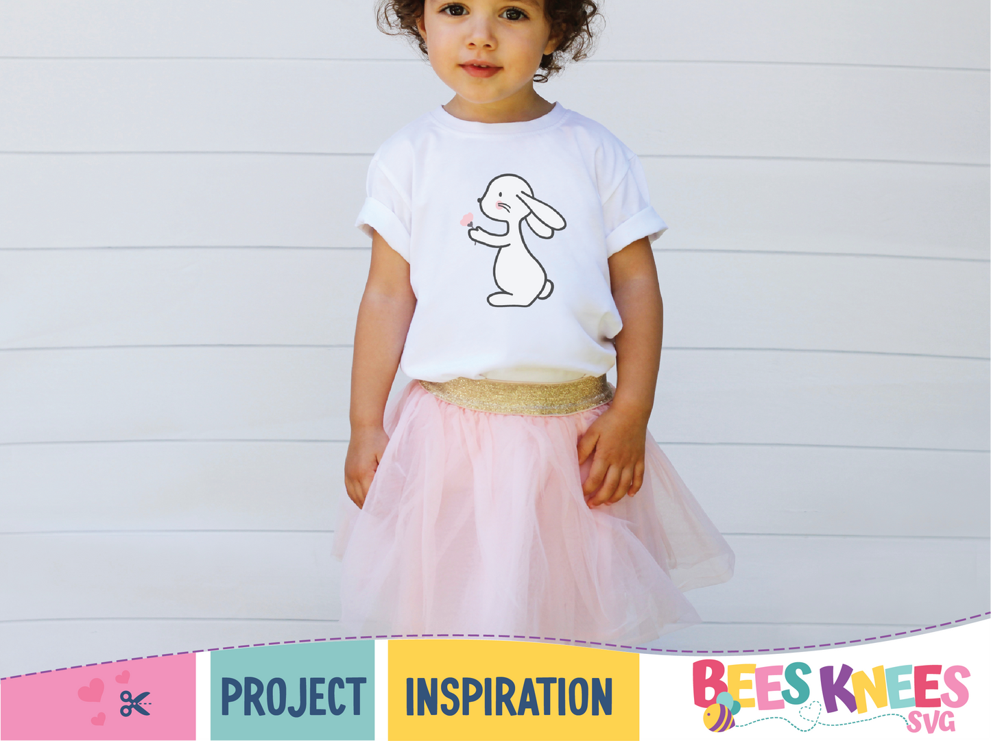 Sweet Bunny Holding Flower SVG Cut File