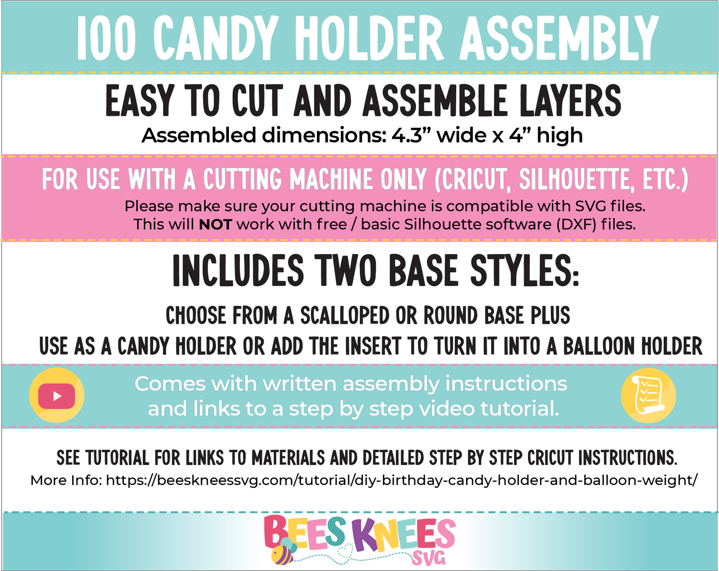 100th Birthday or Milestone Dome Candy Holder Balloon Weight SVG Digital File