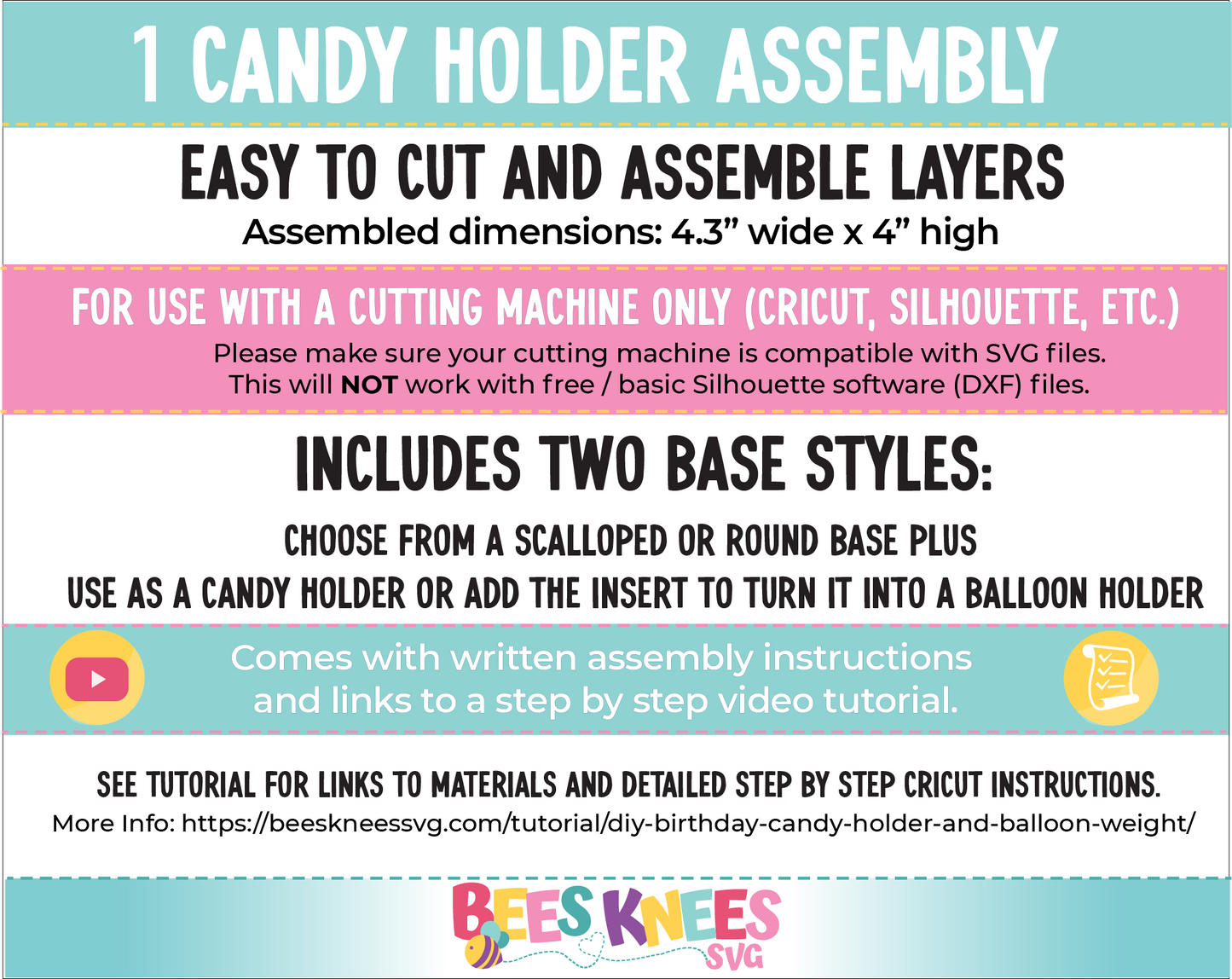 1st Birthday Dome Candy Holder Balloon Weight SVG Digital File
