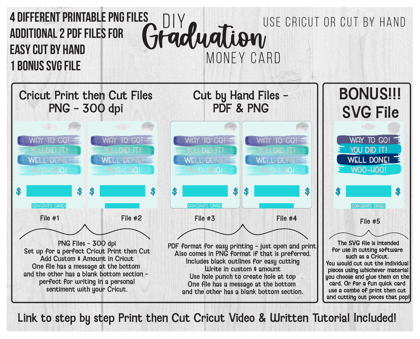 Printable Graduation Way to Go Lip Balm Money Card Template