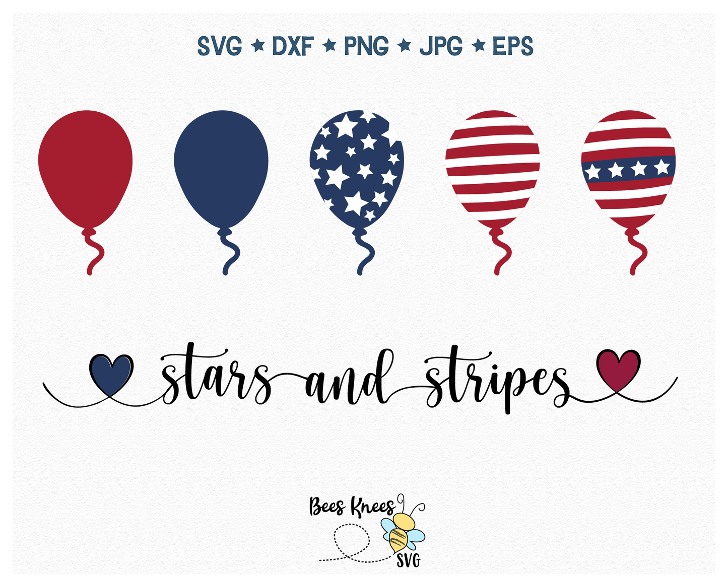 Stars and Stripes Bundle 4th of July SVG Cut File