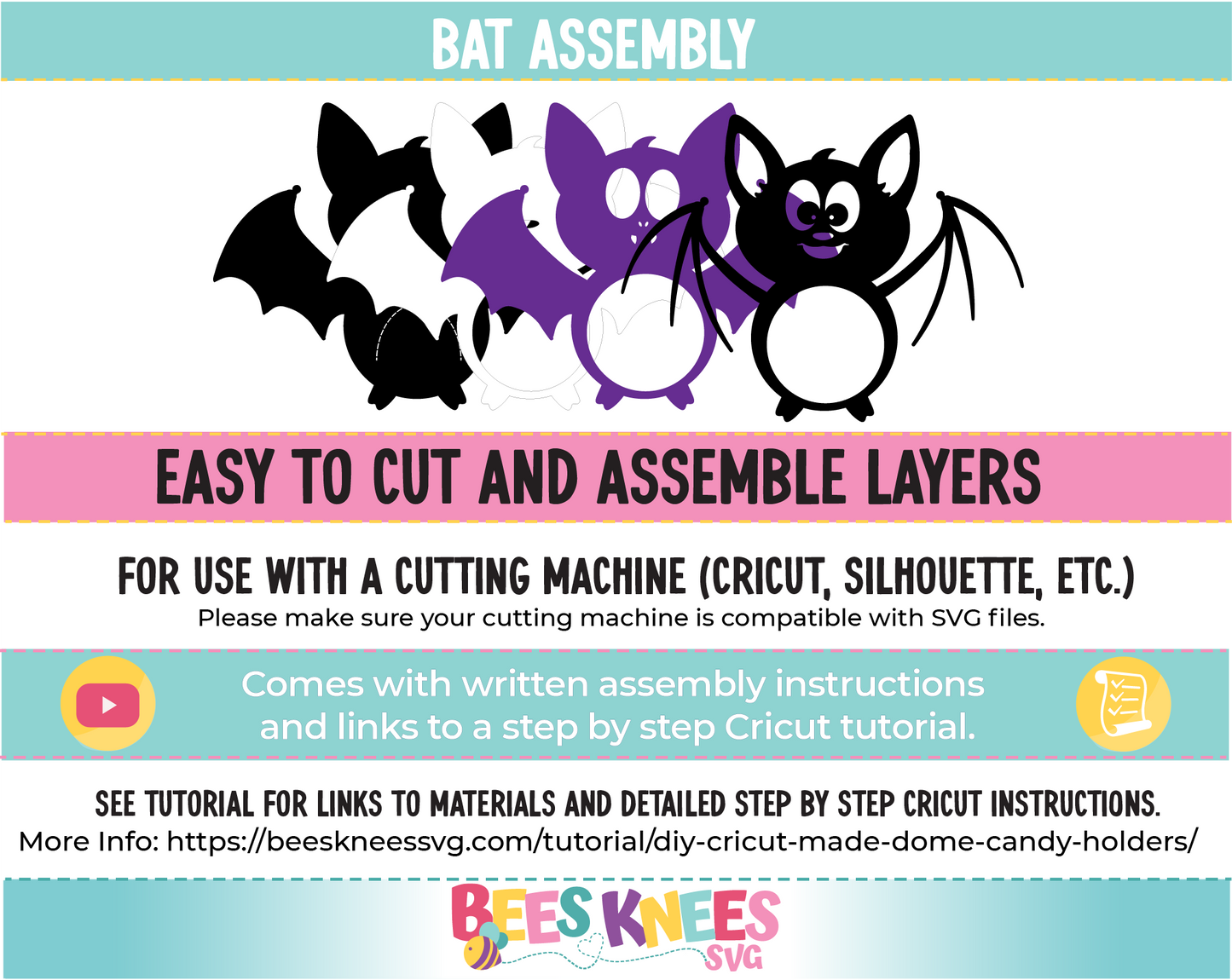 Bat Candy Holder SVG File