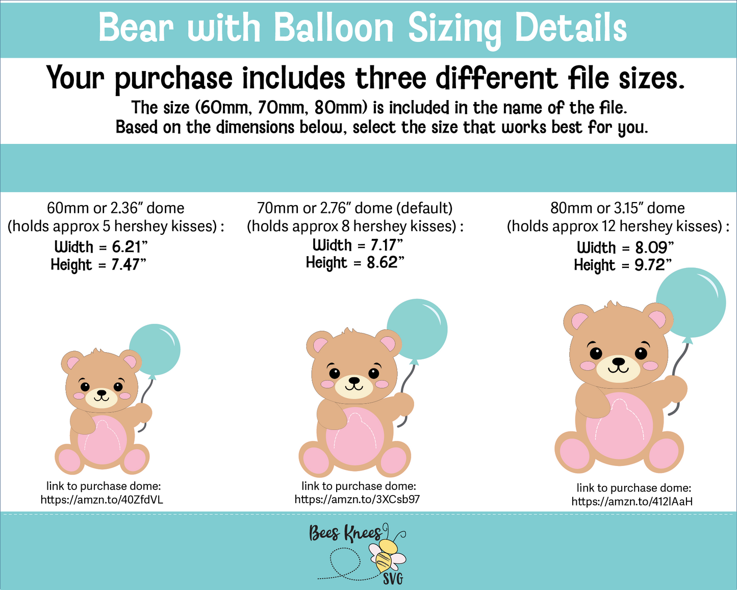 Bear with Balloon Candy Holder SVG Template Cut File