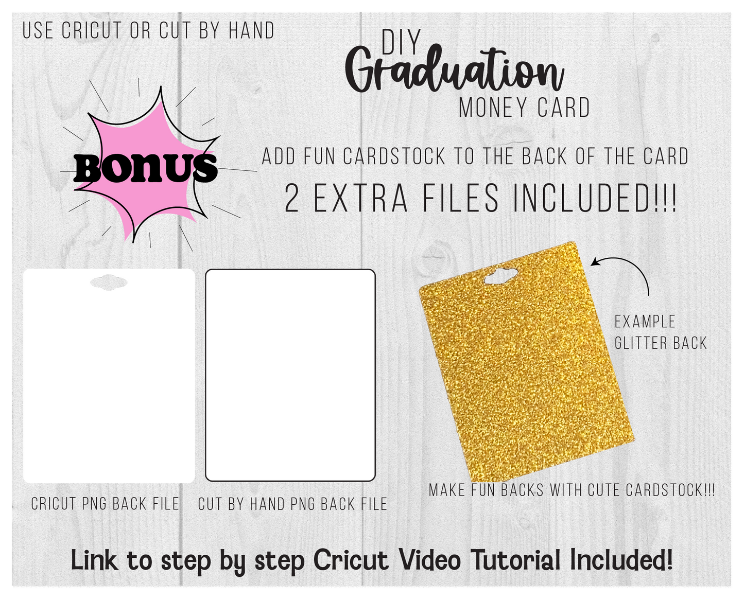 Printable Graduation Lip Balm Money Card Template