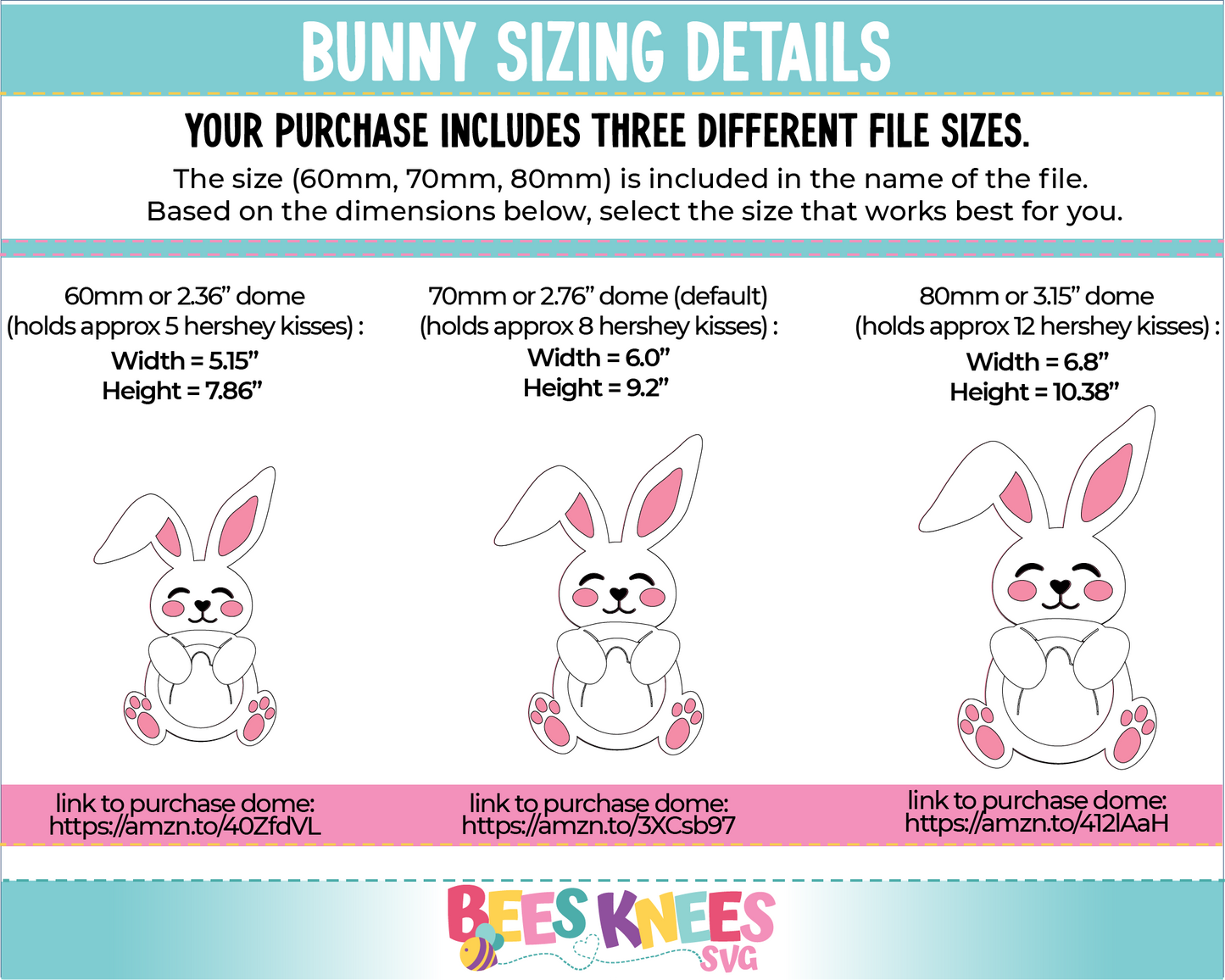 Bunny Candy Dome Holder SVG File