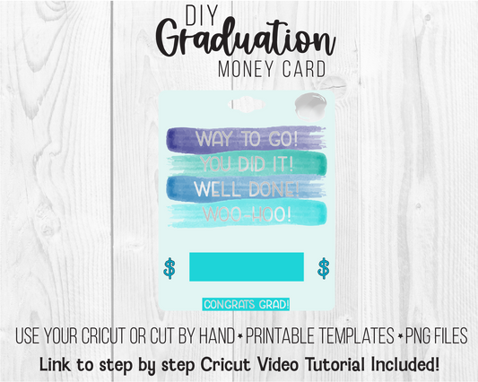 Printable Graduation Way to Go Lip Balm Money Card Template