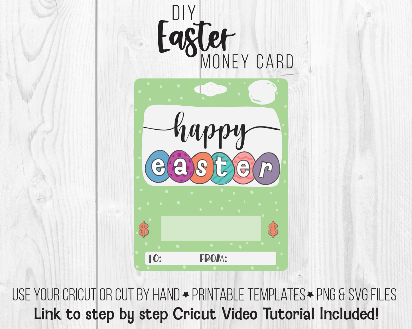 Printable Easter Lip Balm Money Holder Card Template Bundle