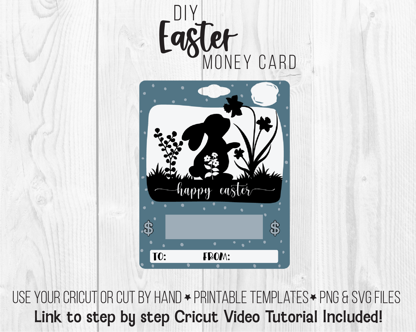 Printable Easter Lip Balm Money Holder Card Template Bundle