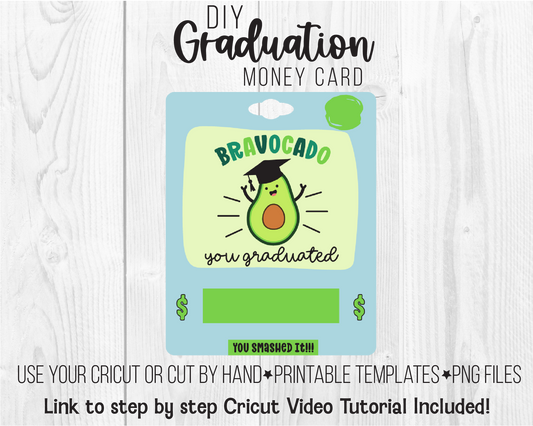 Printable Funny Graduation Bravocado Lip Balm Money Card Template