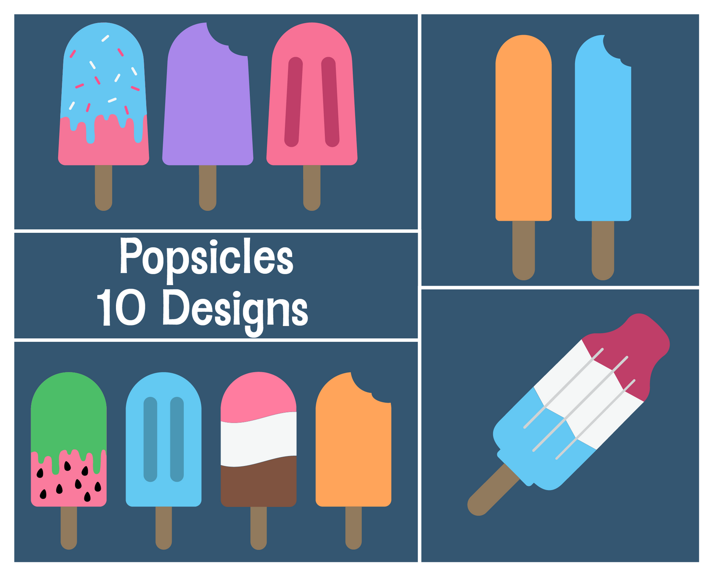 Popsicles Summer SVG Cut File Bundle