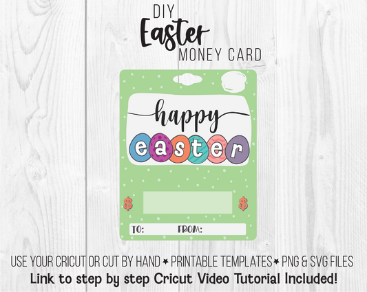 Printable Happy Easter Lip Balm Money Card Template