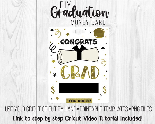 Printable Graduation Lip Balm Money Card Template