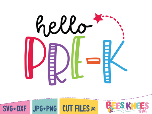 Hello Pre-K SVG Cut File for Cricut or Silhouette