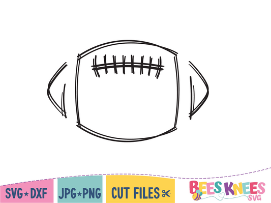 Sketch Football SVG Cut File Digital Download