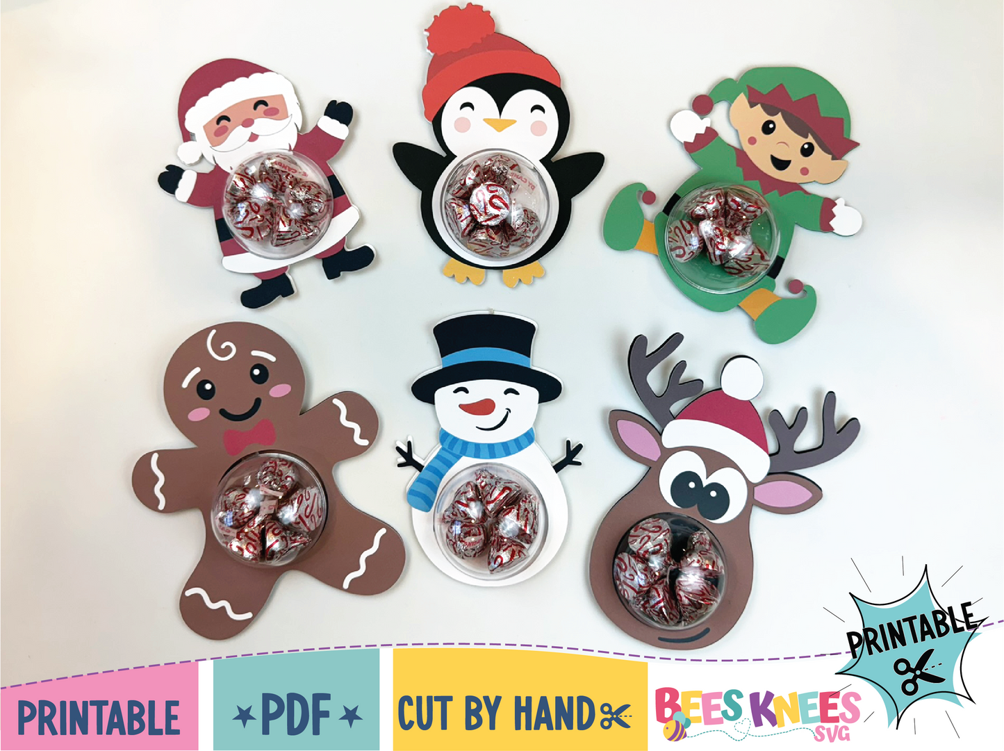 Printable Christmas Bundle Candy Holders PDF