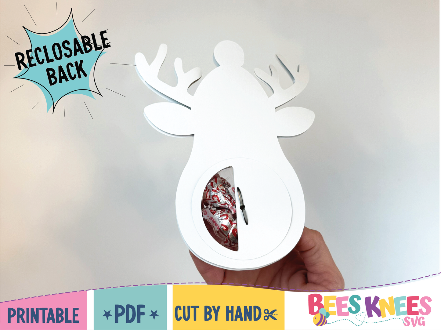 Printable Reindeer Nose Candy Holder PDF