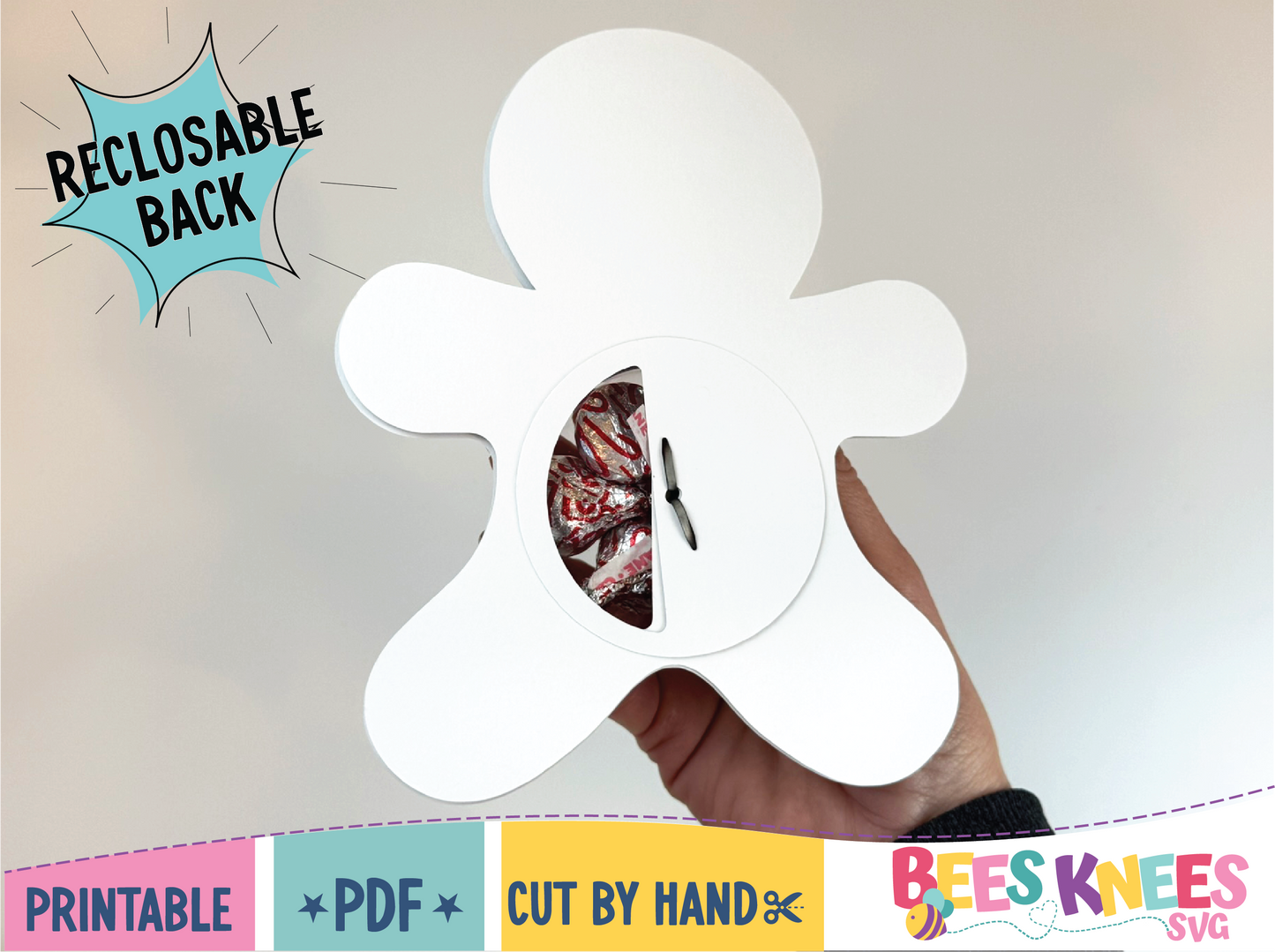 Printable Gingerbread Man Candy Holder PDF