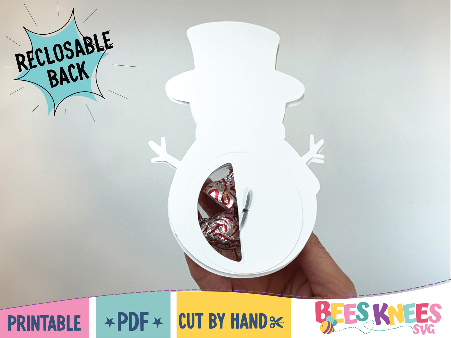 Printable Snowman Candy Holder PDF