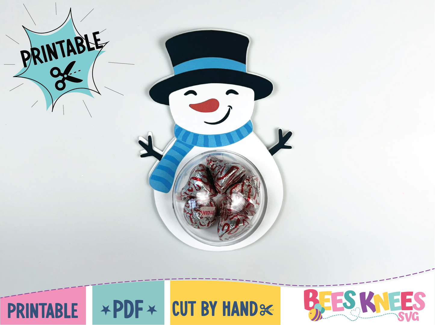 Printable Snowman Candy Holder PDF