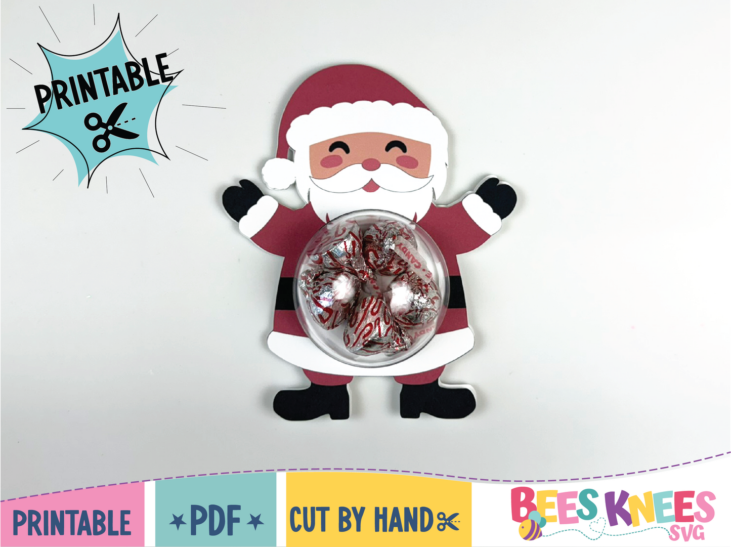 Printable Santa Candy Holder PDF
