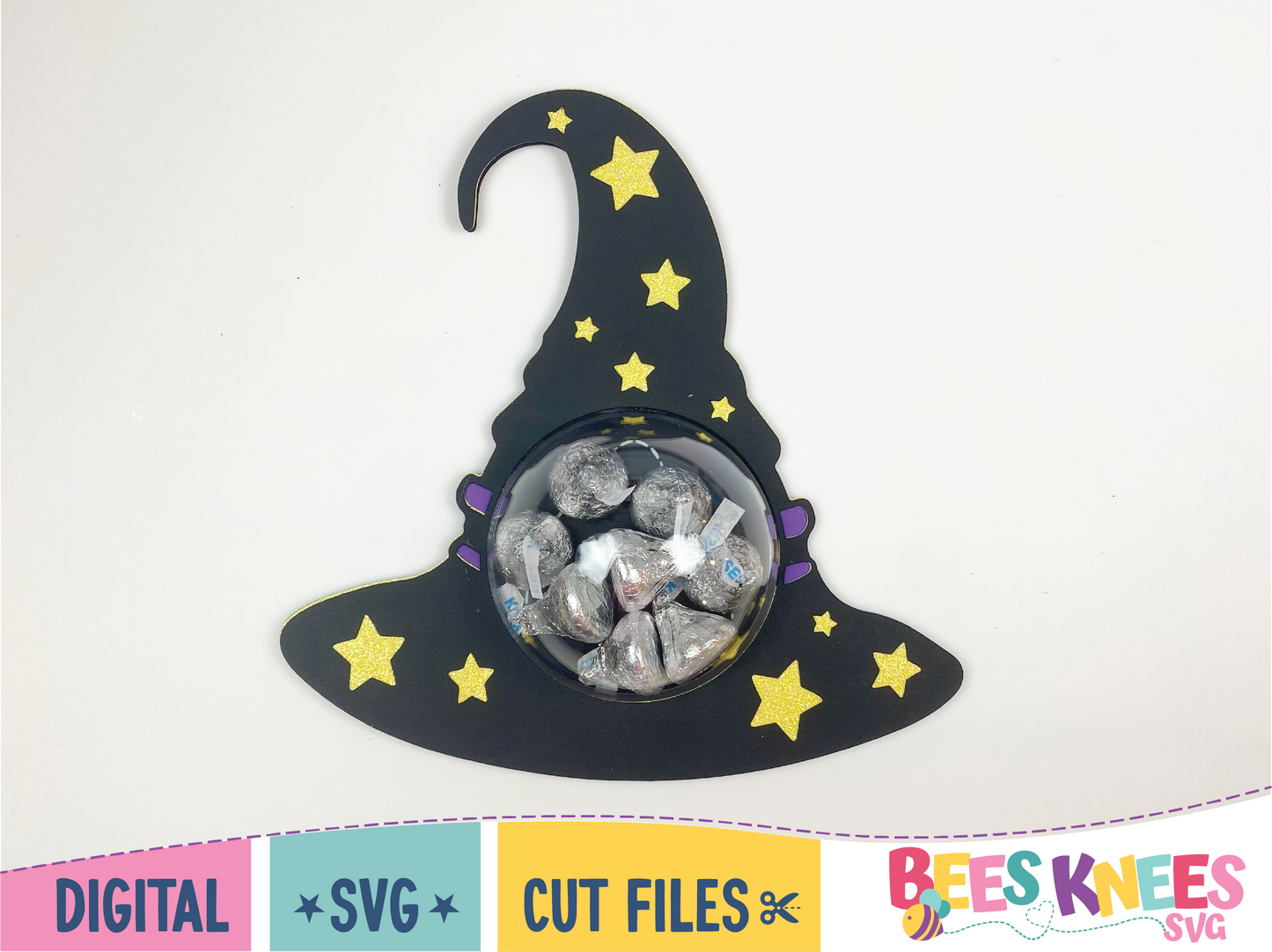 Halloween Wizard Hat Dome Candy Holder SVG Cut File Digital Download for Cricut or Silhouette