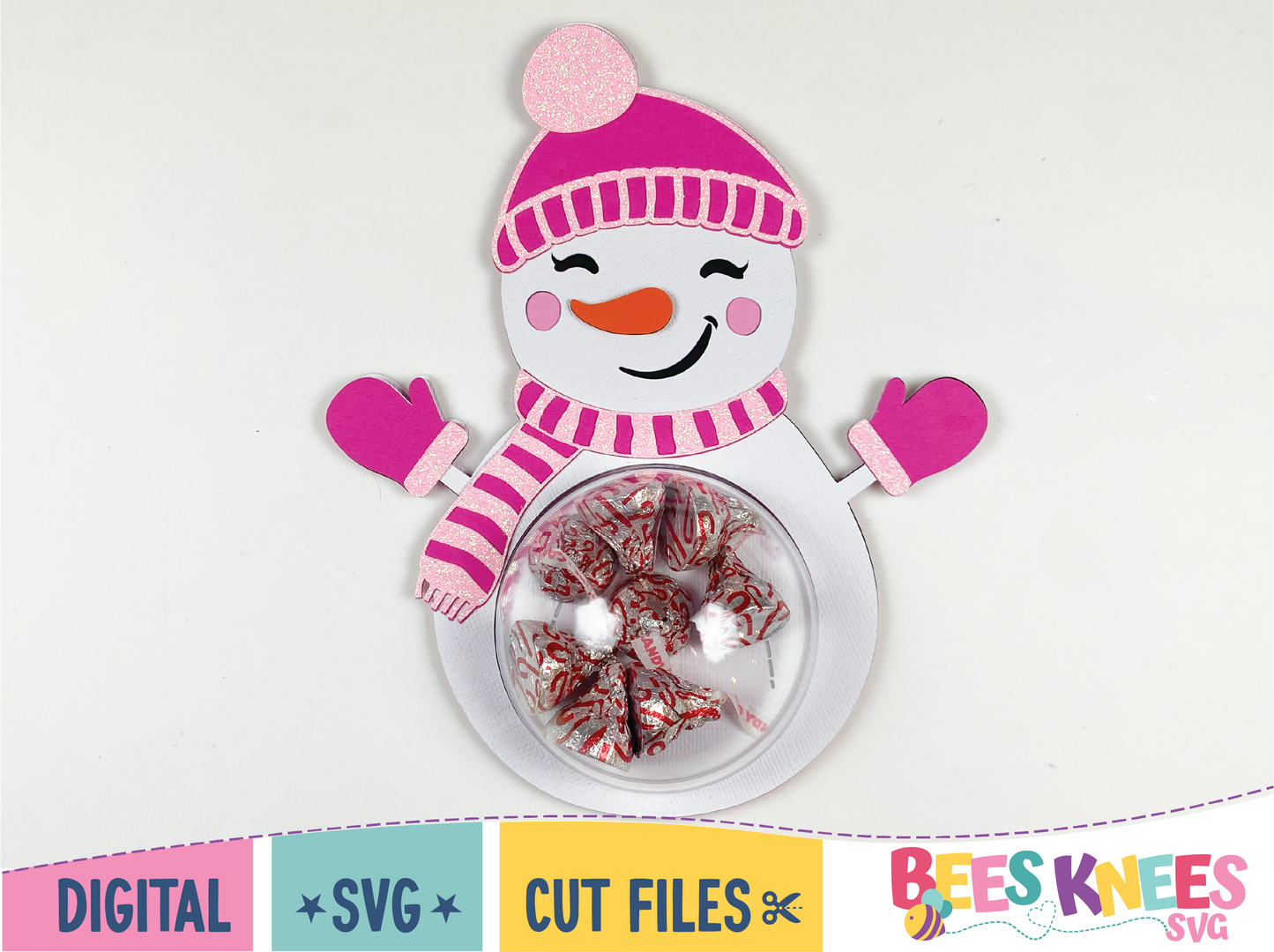 Snowman Girl Candy Holder SVG File