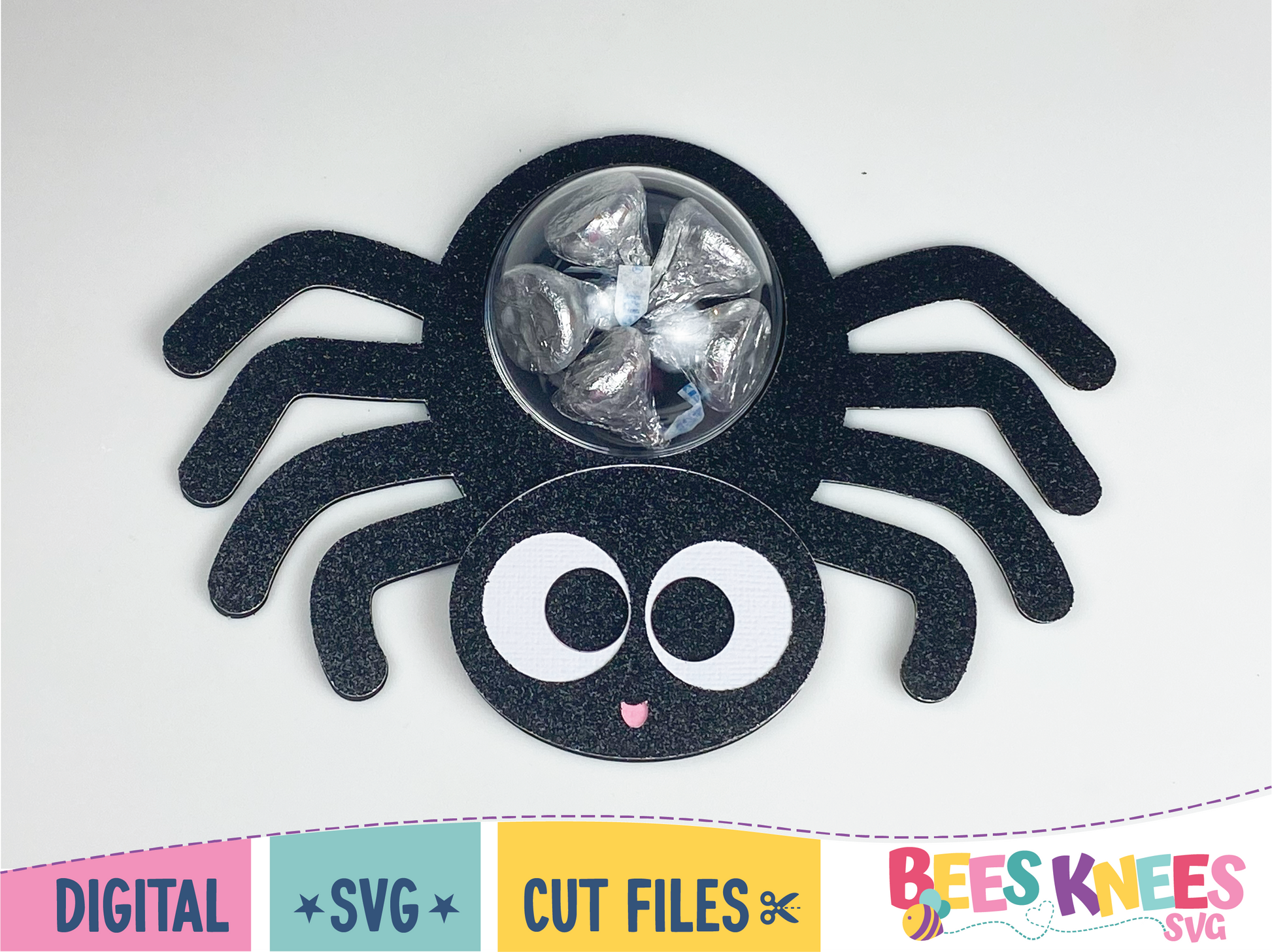 Cute Halloween Spider Dome Candy Holder SVG cut file digital download for Cricut or Silhouette