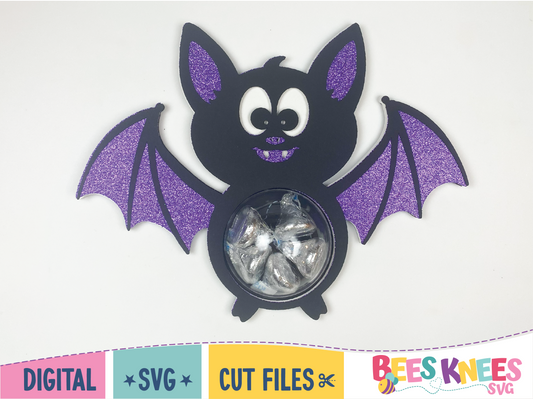 Cute Halloween Bat Dome Candy Holder SVG Digital Download Cut File for Cricut or Silhouette