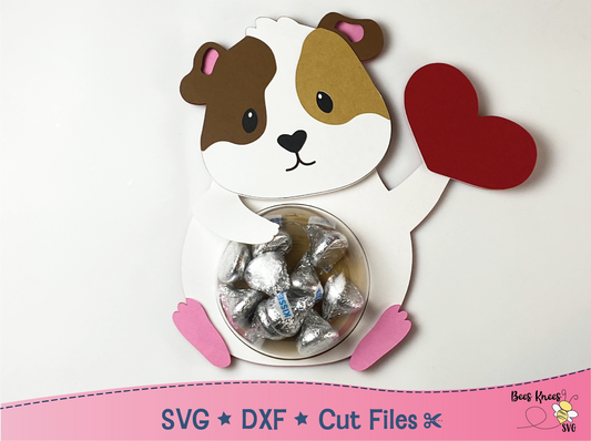 Guinea Pig Heart Dome Candy Holder SVG File