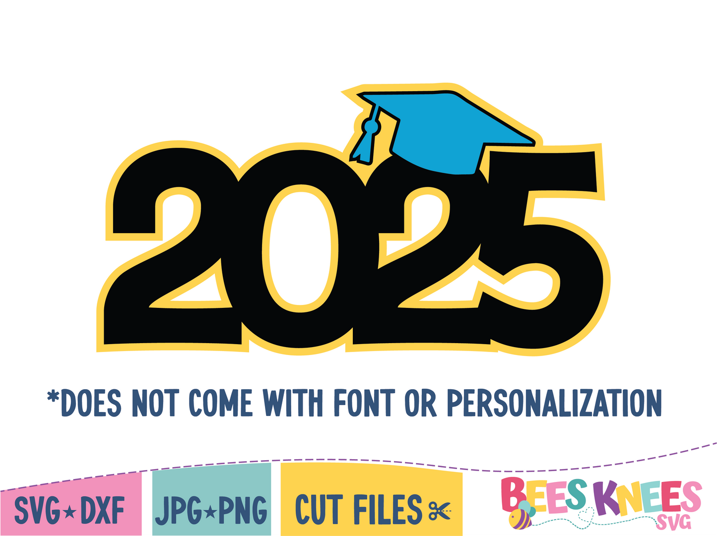 2025 Graduation with Cap SVG Cut File
