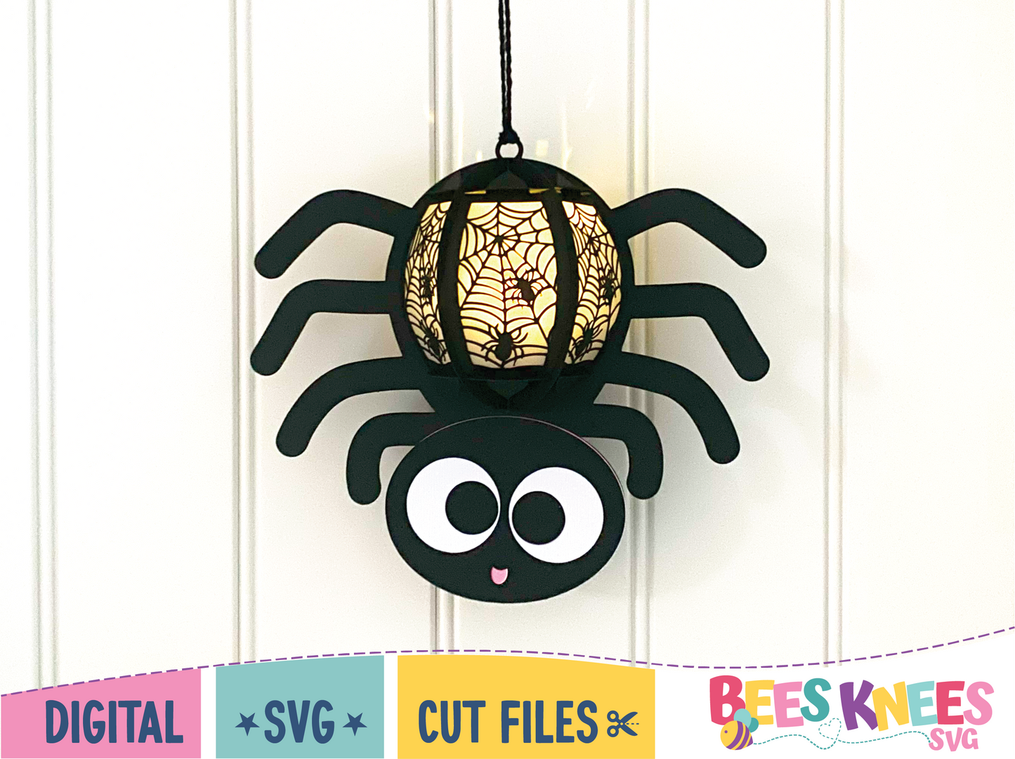 Spider Halloween Belly Lantern SVG Digital File