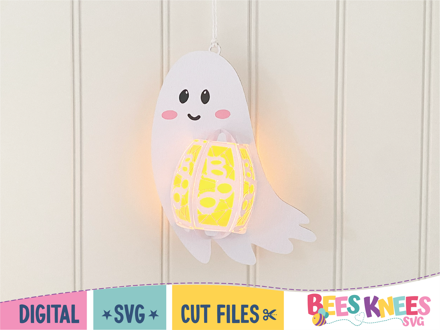 Halloween Ghost Belly Lantern SVG Digital File